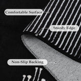 2x8 Black Kitchen Runner Rugs Non Slip Washable Modern Runner Rug