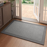 Indoor Entryway Area Rug Front DoorMat Non Slip Absorbent Grey 2'x3'