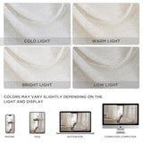 CUCRAF Natural Off White Linen Non See Through Semi Sheer Privacy Curtains 84 Inches, Light Filtering Curtain for Bedroom Living Room, 2 Panels Set Rod Pocket & Back Tab Window Drapes (52 x 84 Inch)