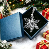 Annual Edition Ornament 2026, Crystal Glass Snowflake Christmas Ornaments | Sparkly Crystal Star Ornaments For Christmas Tree, Elegant Cute Christmas Ornaments Gift For Women, Unique Xmas Ornament