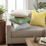 Mecatny Corduroy Throw Pillow Covers 24x24 Set of 2 Sundress Yellow