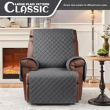 KinCam 100% Waterproof Recliner Loveseat Cover with Console X1, Recliner Couch Covers X1, Recliner Chair Covers X1(Charcoal Gray)
