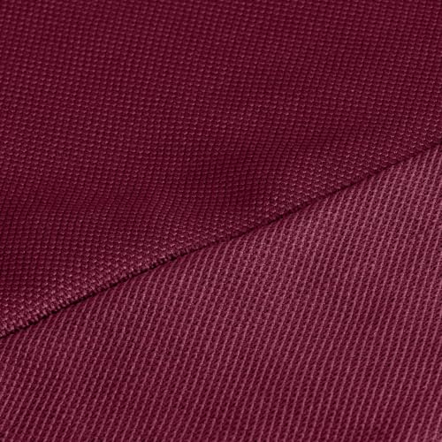 Home Details Stretch Pique Loveseat Slipcover Burgundy Color | Furniture Protector | 2 Cushion Couch Cover