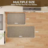Kitchen Rugs Set of 2, Kitchen Mats for Floor,20x32+20x47 Brown