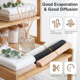 JJUNW 180PCS Rattan Reed Diffuser Sticks, 7.8inch Diffuser Replacement Sticks Wood Reeds for Diffusers Essential Oil Aroma for Home Bathroom Office