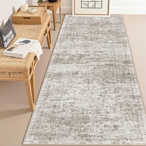 3x6 Washable Runner Rug: 6ft Runners for Hallways Soft Non Slip Kitchen Rug