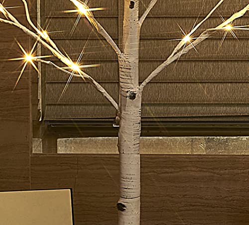 Hairui Lighted White Birch Tree 6FT, Twig Tree with Lights Plug in for Christmas Wedding Party Easter Decorations Indoor Outdoor Use