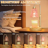 Candle Warmer Lamp with Timer Dimmer, Adjustable Height Pink Tulip Candle Wax Warmer, Christmas Birthday Gift for Mom Women,House Warming Gifts for New Home Bedroom Decor,Flower Pink