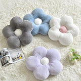 Flower Pillows, Soft Flower Shaped Pillow with Home Decorative for Couch Chair Bed,Flower Floor Throw Pillows for Adults Bedroom Living Room (Grey Blue, 15 Inches)
