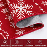 Christmas Runner Rug 2x6 Non Slip Washable Runners for Hallways Xmas Snowflake Holiday Decor Kitchen Rugs Soft Low Pile Indoor Throw Rug Carpet Laundry Room