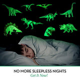 Glow in the Dark Dinosaur Wall Decals for Kids – Removable Dino Stickers for Ceiling, Bedroom, Nursery or Playroom – Self-Adhesive Wall Decor, Gift Idea for Boys and Girls, Easy to Apply