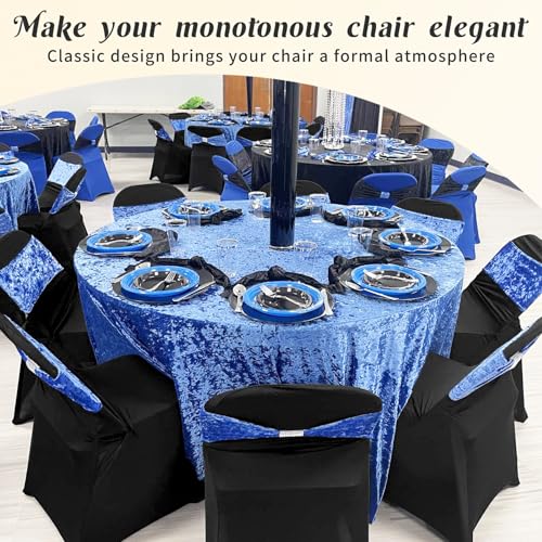 Black Chair Covers Stretch Folding Chair Covers Universal Spandex Fitted Chair Slipcovers for Wedding Dining Party Banquet Holidays Celebration Trade Show Craft Show Decoration (36 Pack)