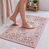 Washable Non-Slip Small Area Rug 16x24, Also a Pet Feeding Mat or Door Mat