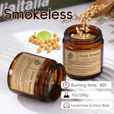 Organic Coconut Vanilla Candles - Non Toxic Soy Candles for Home, Stress Relief & Meditation (7oz)