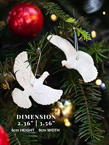 G&G Style Friendship Doves - Home Alone 2 Resin Christmas Ornament Set of Two Doves - Best Gift for Someone Special - Small