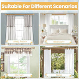 Boho Wood Curtain Rods For Windows 48 to 84 Inches, 1 Inch Heavy-Duty Adjustable Decorative Curtain Rods With Branches Leaves Hollow Finials for Bedrooms and Living Rooms In Farmhouses.