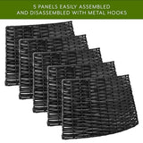 AuldHome Design Wicker Christmas Tree Collar (Black, 29-Inch), Real Wood Basket Weave Large Willow Tree Skirt