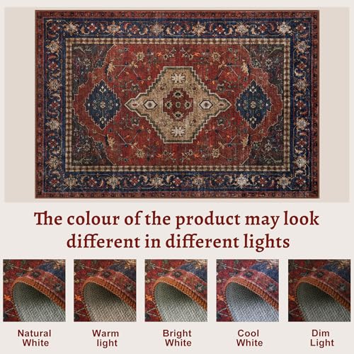 Tangsoo Red 3x10 Washable Hallway Runner Rug, Oriental Non Slip Runner Rug