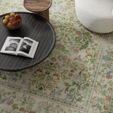 Washable Area Rugs for Living Room: 9x12 Bedroom Rug Boho Vintage Stain Resistant Non Slip Low Pile Lightweight Soft Carpets for Dining Room Kitchen Nursery Kids Room Farmhouse Living Room