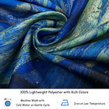 IcosaMro Starry Night Tapestry Wall Hanging, V. Gogh Art Wall Tapestries [60x82.7''][Double-Folded Hems]- Star Blanket Tablecloth for Bedroom, Dorm, College, Living Room, Blue