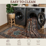 Tangsoo Vintage 2x5 Washable Runner Rug for Hallways, Non Slip Runner Rug