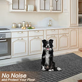 2' x 6' Runner Rugs with Rubber Backing, Indoor Outdoor Utility Carpet Runner Rugs, Stripe Gray, Can Be Used as Aisle for The RV and Boat, Laundry Room and Balcony