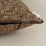 Yangest Patchwork Pillow Cover 12x20 Inch Luxury Cotton and Linen Cushion Cover Faux Leather Pillowcover for Couch Bedroom Living Room, Brown
