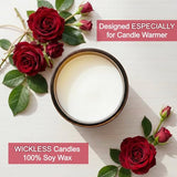Rose Wickless Candles for Candle Warmer Lamp, 9oz Soy Candles Scented