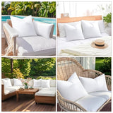 Artscope 20x20 Outdoor Pillow Inserts, Synthetic Down Waterproof Throw Pillow Inserts, Soft Decorative Outdoor Pillows for Couch Sofa Bed Patio Furniture