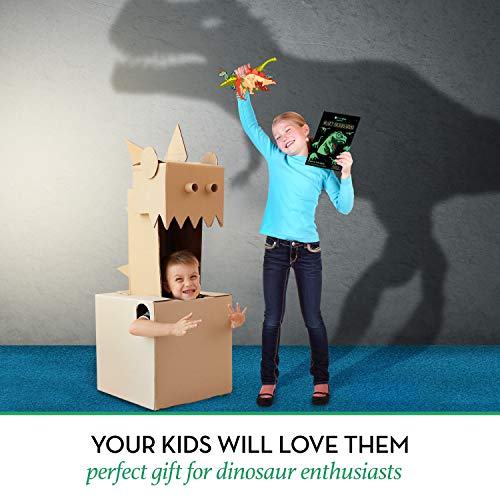 Glow in the Dark Dinosaur Wall Decals for Kids – Removable Dino Stickers for Ceiling, Bedroom, Nursery or Playroom – Self-Adhesive Wall Decor, Gift Idea for Boys and Girls, Easy to Apply