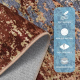 GarveeHome Abstract Area Rugs 5x7 Ultra-Soft Modern Indoor Carpet Red
