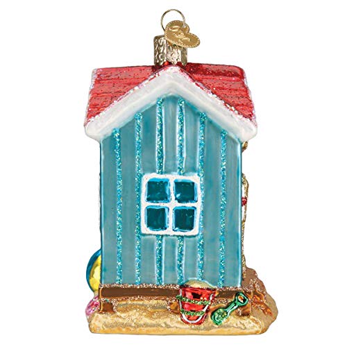 Old World Christmas House Ornament, Beach Blue 3.75 x 3