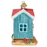Old World Christmas House Ornament, Beach Blue 3.75 x 3