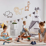 Yulejo 3 Pieces Nursery Wall Decor Jungle Theme Nursery Decoration Wooden Woodland Safari Animal Wall Decor with Glue Points for Bedroom