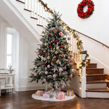 36 Inch Christmas Tree Skirt Faux Fur, White Soft Double Layer Plush Tree Skirt for Merry Christmas Party Christmas Tree Decoration Holiday Party Home Decor Indoor Outdoor B2