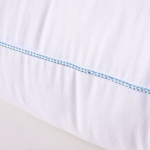 Pillows Set of 2, Fluffy Down Alternative Bed Pillow Cotton Cover, White, Queen Size 20x28