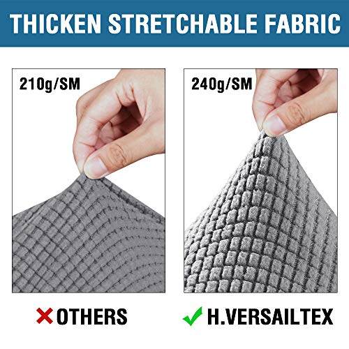 H.VERSAILTEX Stretch Sofa Covers for 3 Cushion Bundle 2 Cushion Loveseat Sofa Cover Bundle Arm Chair Cover, Dove