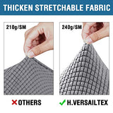 H.VERSAILTEX Stretch Sofa Covers for 3 Cushion Bundle 2 Cushion Loveseat Sofa Cover Bundle Arm Chair Cover, Dove