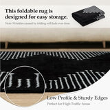 Black Boho Washable 2x6 Runner Rugs for Hallway Entryway Rug Indoor