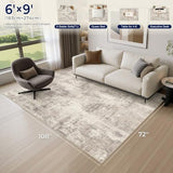 6x9 Area Rug for Living Room Washable Abstract Indoor Carpet