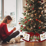 Christmas Tree Collar for Artificial Trees, Nativity Christian Christmas Decorations, Jesus Christian Holy Night Religious Fabric Hexagonal Base Tree Collar Skirt for Xmas Tree Decorations Holiday