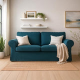 Ektorp Loveseat Sofa Cover Replacement for IKEA Ektorp Sofas Cover, Ektorp 2 Seat Loveseat Cover Only!(Daily Blue)