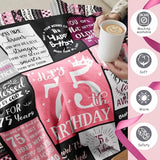 Ivivis 75th Birthday Gifts for Women Throw Blanket 60”x50”, Happy 75th Birthday Decorations for Women, 1951 Bday Gift for 75 Year Old Woman Mom Grandma Friend