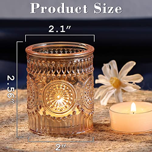 Gold Votive Candle Holders Set of 36- Glass Candle Holders Bulk