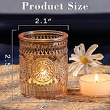 Gold Votive Candle Holders Set of 36- Glass Candle Holders Bulk