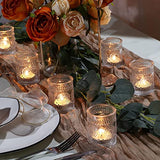 DEVI 24 Pcs Clear Glass Votive Candle Holders, Tealight Holders