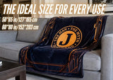 InnoBeta Gifts for Men, Initial Mens Gifts for Him, Birthday Gift Ideas, Mens Blanket, 300gsm Flannel Throw Blanket Gift for Dad, Grandpa, Husband, 60"x 80", J