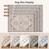 LIVELYGLOW 8x10 Washable Area Rug for Living Room, Large Carpet