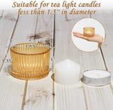 12 Pcs Tea Light Holders Gold Votive Candle Holders| for Fall Halloween Thanksgiving Christmas Table Centerpiece Glass Tea Light Candles Holder for Party & Home, Wedding Decor