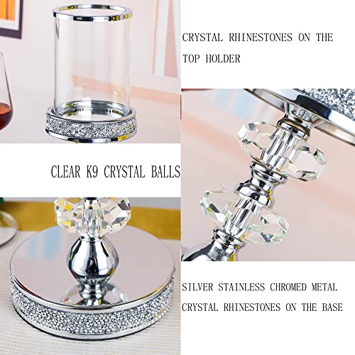 Candle Holder, Pillar Candle Holders, Crystal Candlesticks Holder for Wedding, Parties, Events, Chirstmas,Home Decor, Table Centerpieces CH048LD